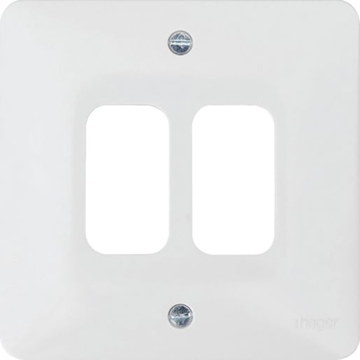 Hager Sollysta 2 Gang White Moulded Grid Plate WMGP2 Price Comparisons | Compare The Build