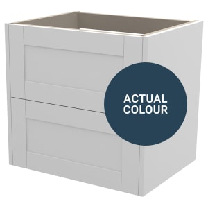 Duarti By Calypso Highwood 600mm Full Depth 2 Drawer Wall Hung Vanity Unit - Twilight Blue Price Comparisons | Compare The Build