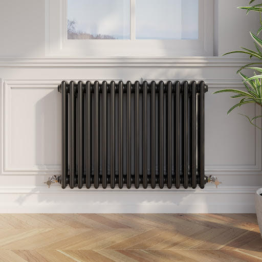 Park Lane Traditional Colosseum Triple Bar Column Radiator Black - 600 x 830mm | Compare The Build