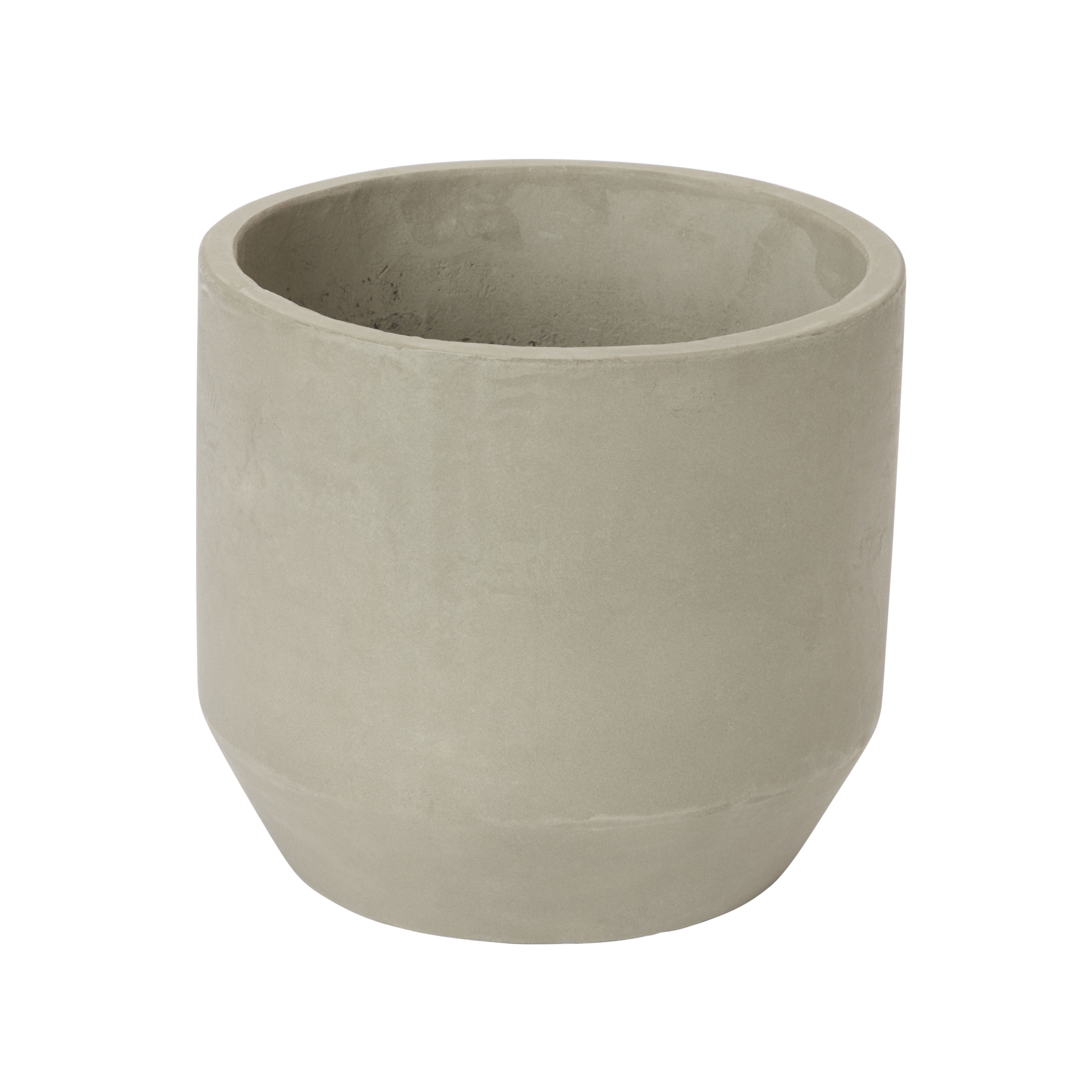 GoodHome Grey Clay Circular Plant Pot (Dia)22Cm | Compare The Build