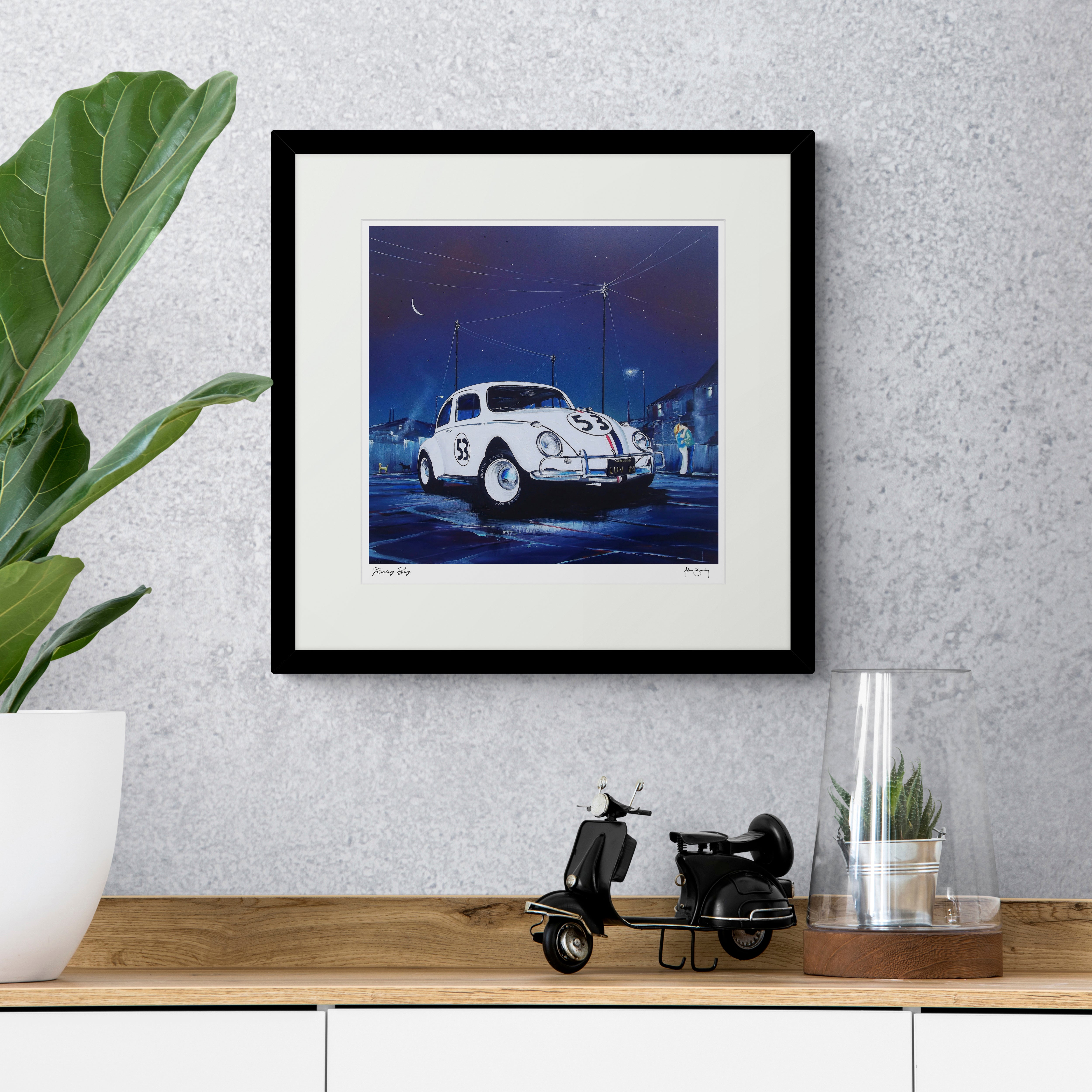 Racing Bug Framed Print Black Price Comparisons | Compare The Build