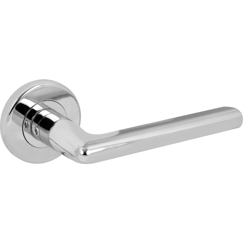 Serozzetta Uno Lever On Rose Door Handles Polished (Pair) in Chrome | Compare The Build