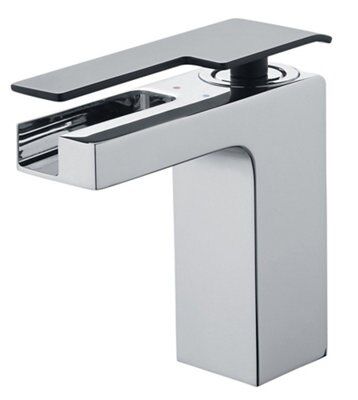 Embley 1 Lever Chrome Effect Waterfall Basin Mono Mixer Tap Price Comparisons | Compare The Build