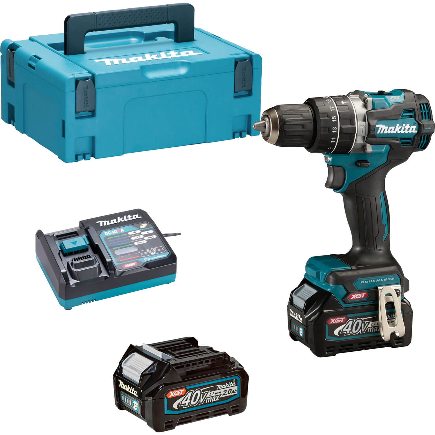 Makita HP002G 40v Max XGT Cordless Brushless Combi Drill 2 x 2ah Li-ion Charger Case Price Comparisons | Compare The Build