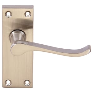 Victorian Scroll Satin Nickel Latch Door Handle - 1 Pair Price Comparisons | Compare The Build