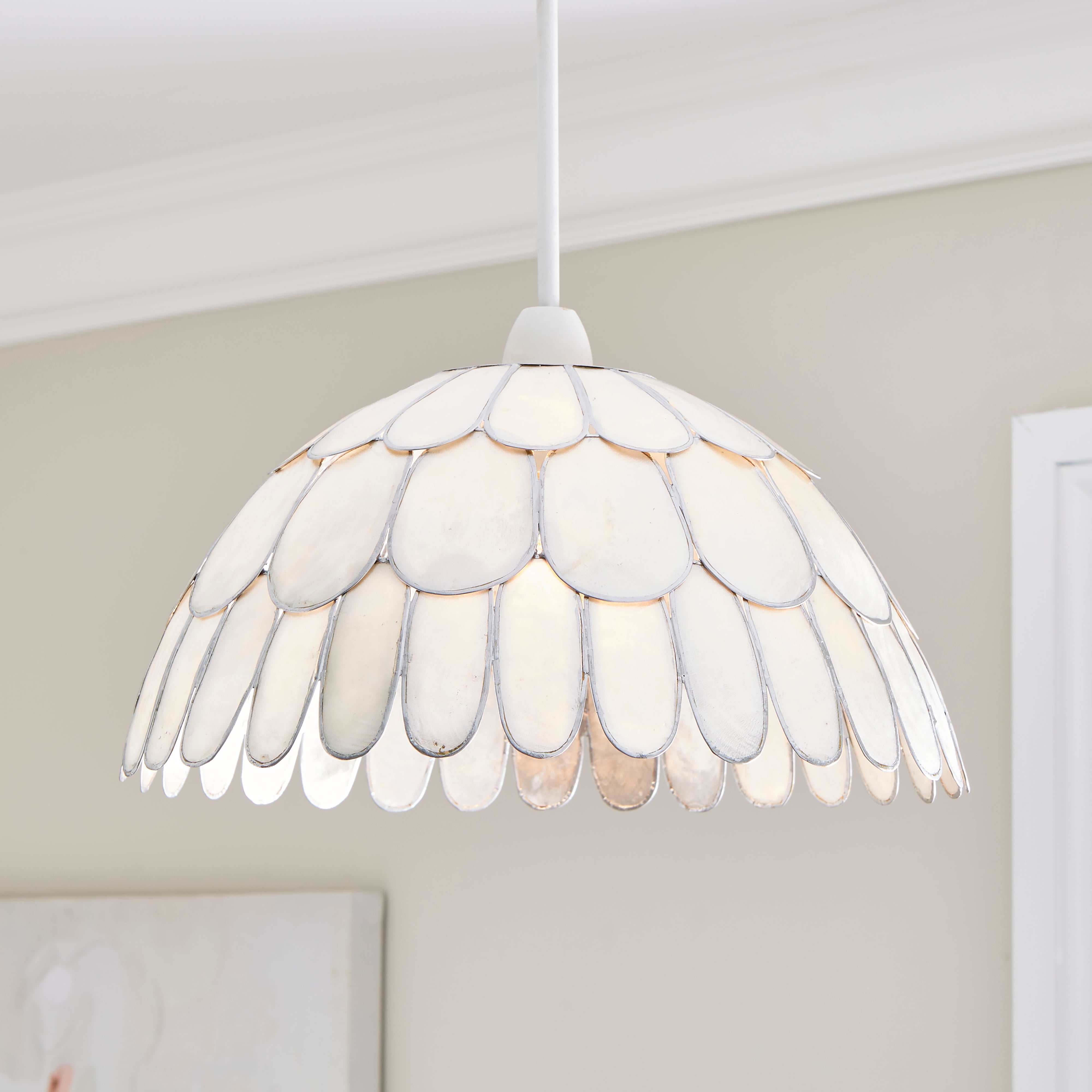 3 Tiered Capiz Easy Fit Pendant Silver Price Comparisons | Compare The Build