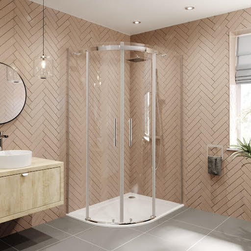 Diamond Frameless Offset Quadrant Shower Enclosure 1200 x 900mm (Left Hand) - 8mm | Compare The Build