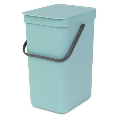 Brabantia Sort & Go Mint Green Plastic Rectangular Kitchen Bin, 12L | Compare The Build