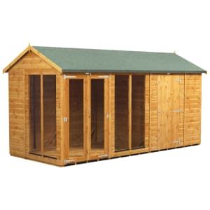 Power Sheds 14 x 6ft Apex Shiplap Dip Treated Summerhouse - Including 6ft Side Store Price Comparisons | Compare The Build