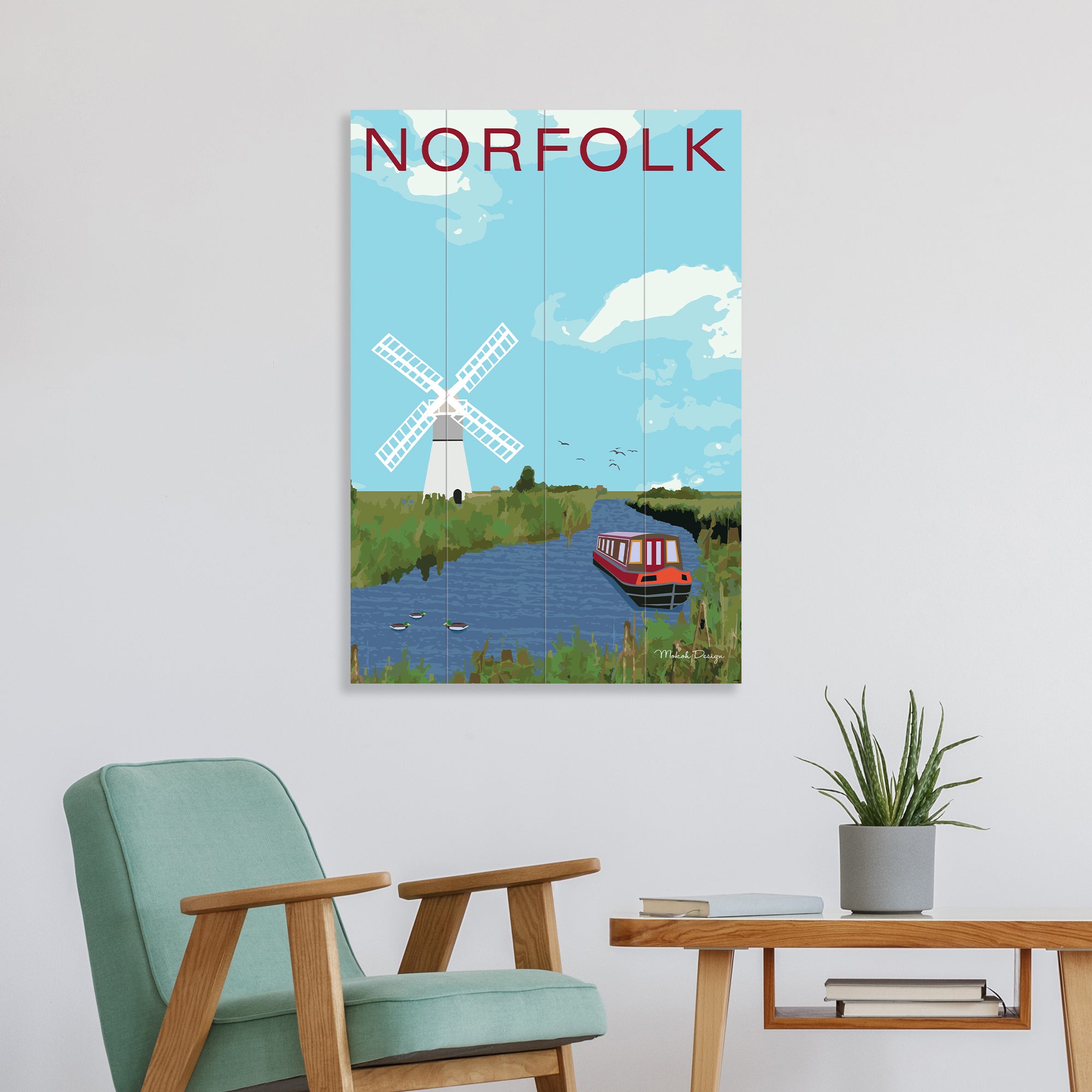 The Art Group Norfolk Wooden Wall Art Blue/Green Price Comparisons | Compare The Build