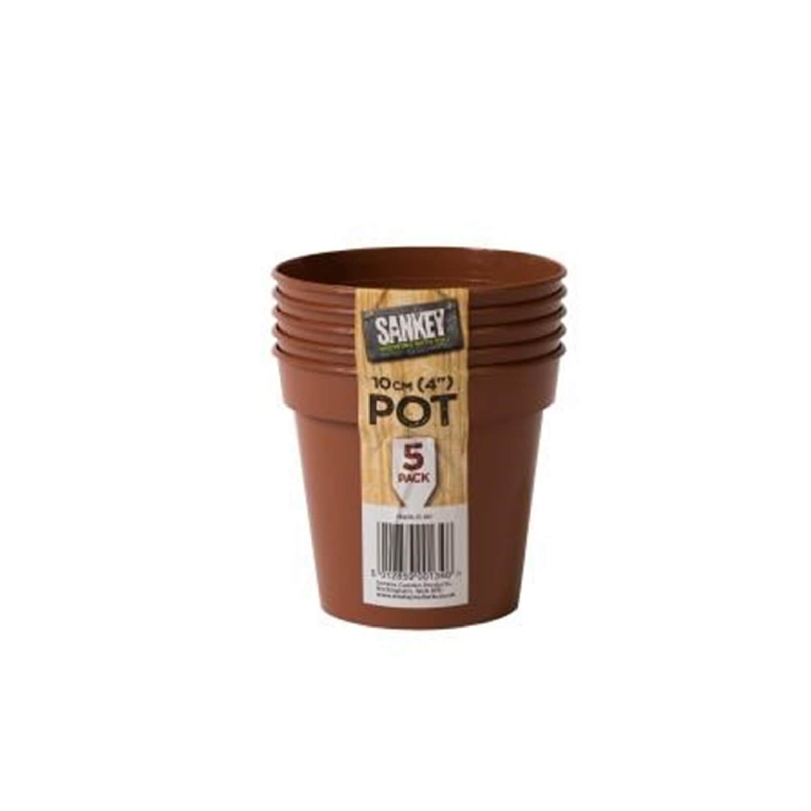 Flower Pots in Orange (Pack of 5) - 10cm Price Comparisons | Compare The Build