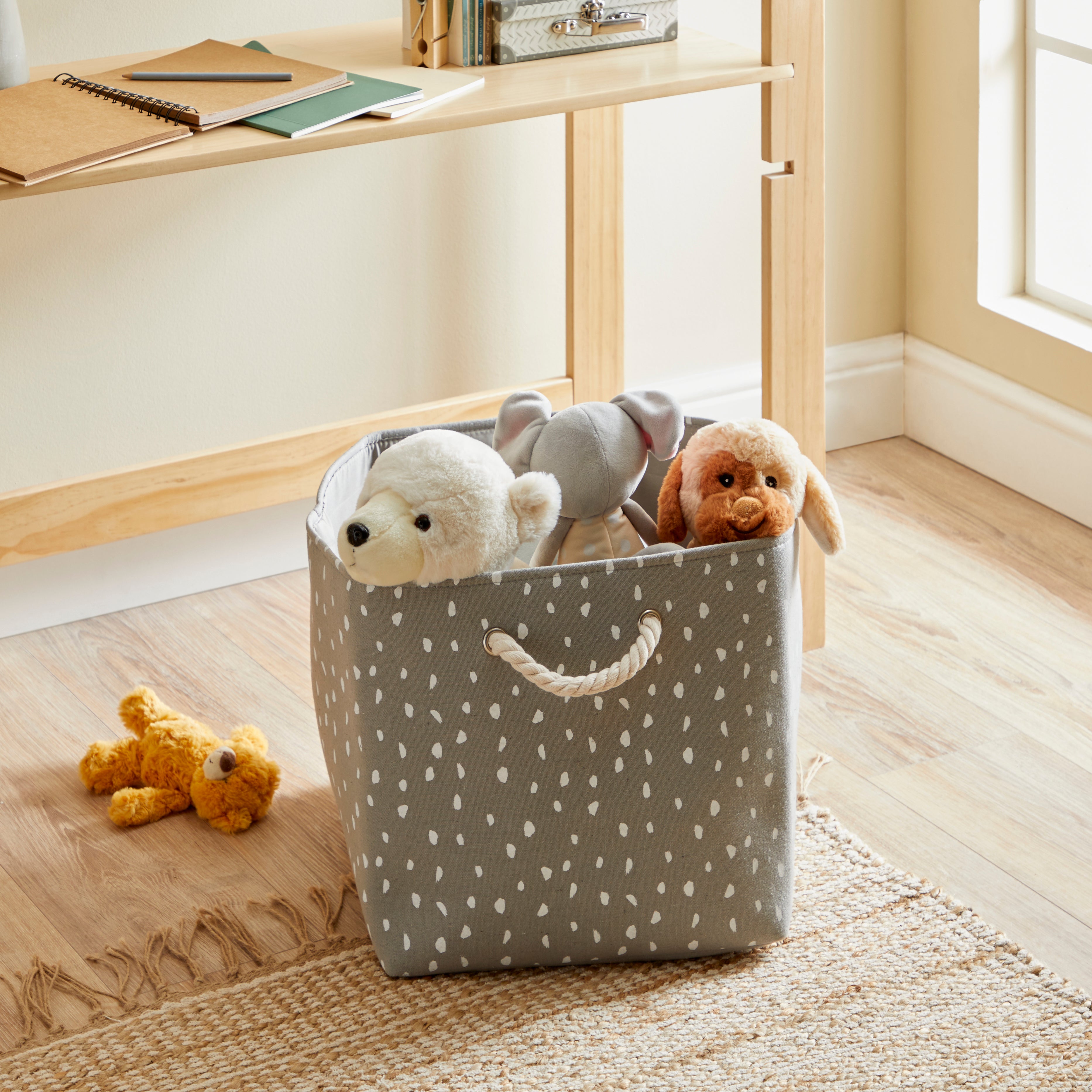 Dotty Storage Basket Grey Grey Price Comparisons | Compare The Build