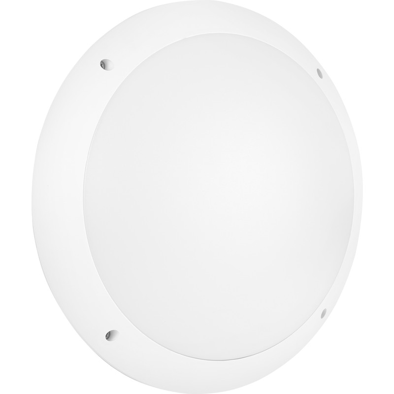 Meridian Lighting LED 12W IP66 Circular Bulkhead 300mm 1080lm White Polycarbonate | Compare The Build