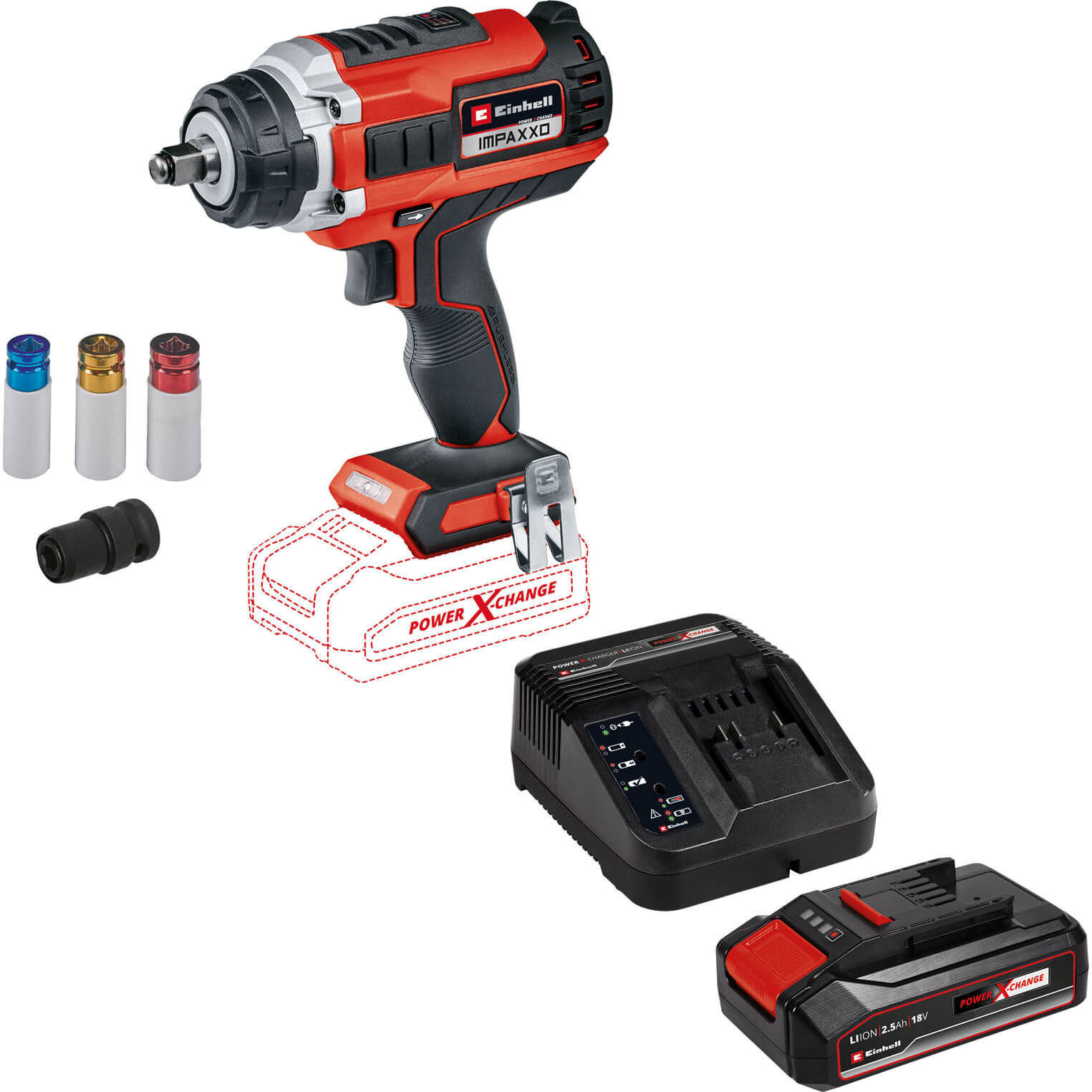 Einhell IMPAXXO 18/400 18v Cordless Brushless 1/2" Impact Wrench 1 x 2.5ah Li-ion Charger No Case Price Comparisons | Compare The Build