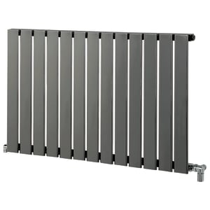 Towelrads Anthracite Grey Merlo Single Horizontal Designer Radiator - 600 x 1033mm Price Comparisons | Compare The Build