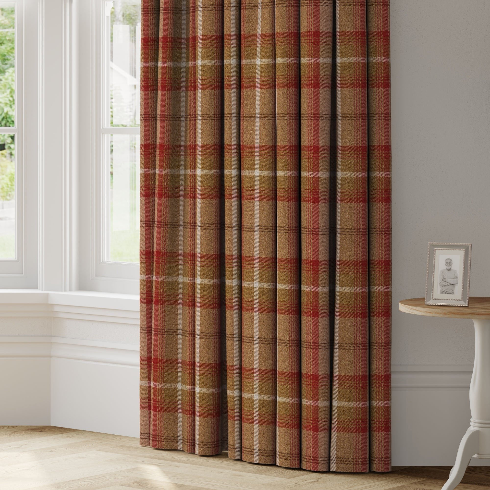 Highland Check Made to Measure Curtains Brown/Red/White Price Comparisons | Compare The Build