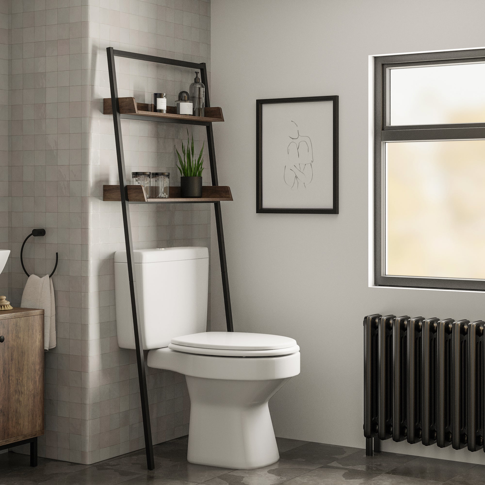 Fulton Pine Effect Bathroom Toilet Ladder Brown Price Comparisons | Compare The Build