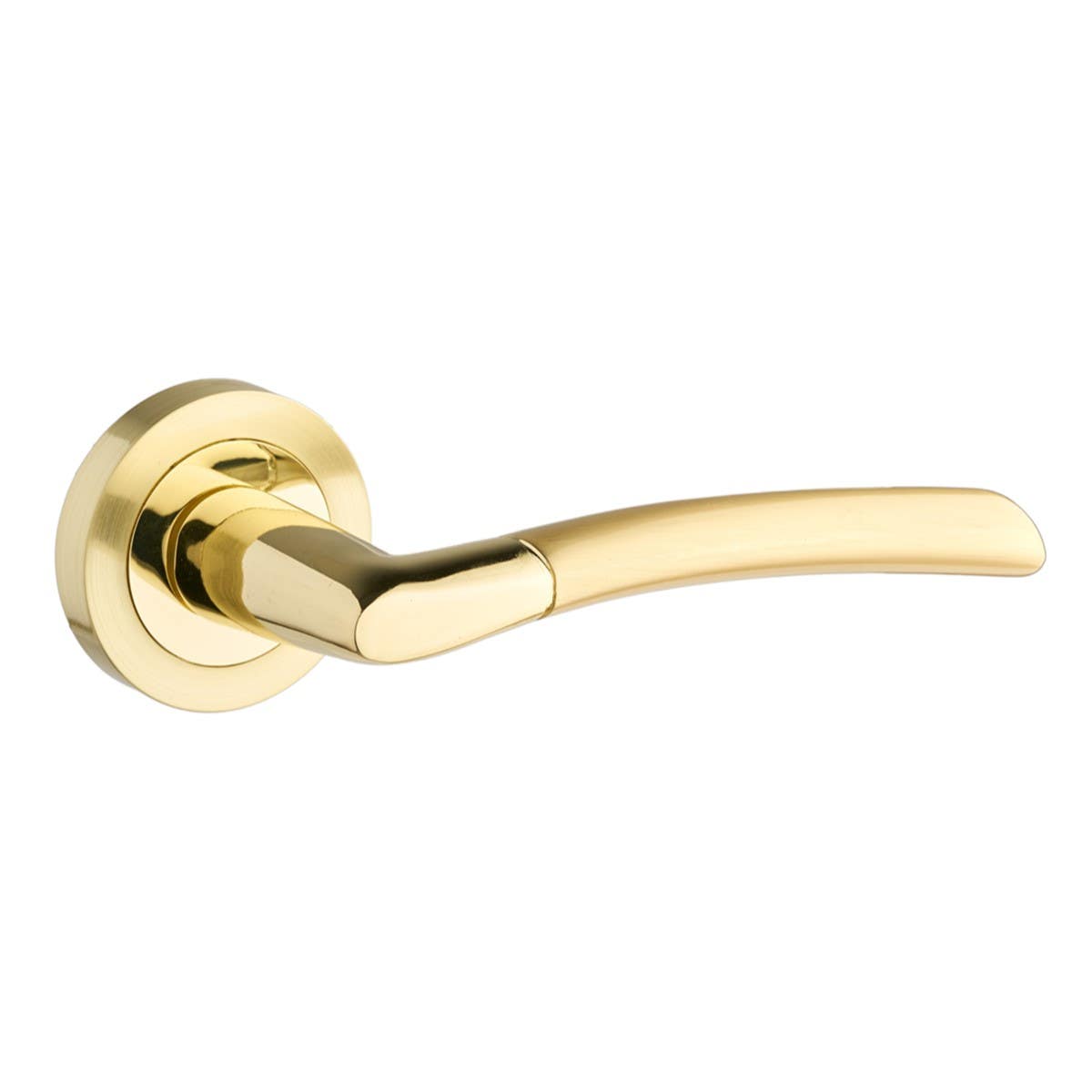 Augusta Lever On Rose Door Handle - Dual Tone Gold Brass (Pair) Price Comparisons | Compare The Build