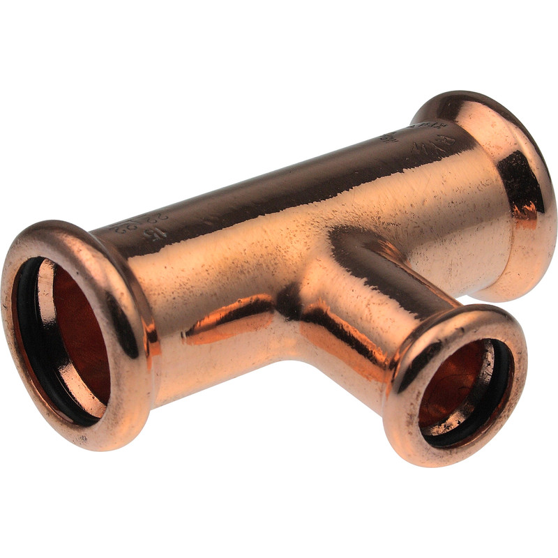 Pegler Yorkshire Xpress Press Fit Reducing Tee 22 x 22 x 15mm (10 Pack) Copper Price Comparisons | Compare The Build