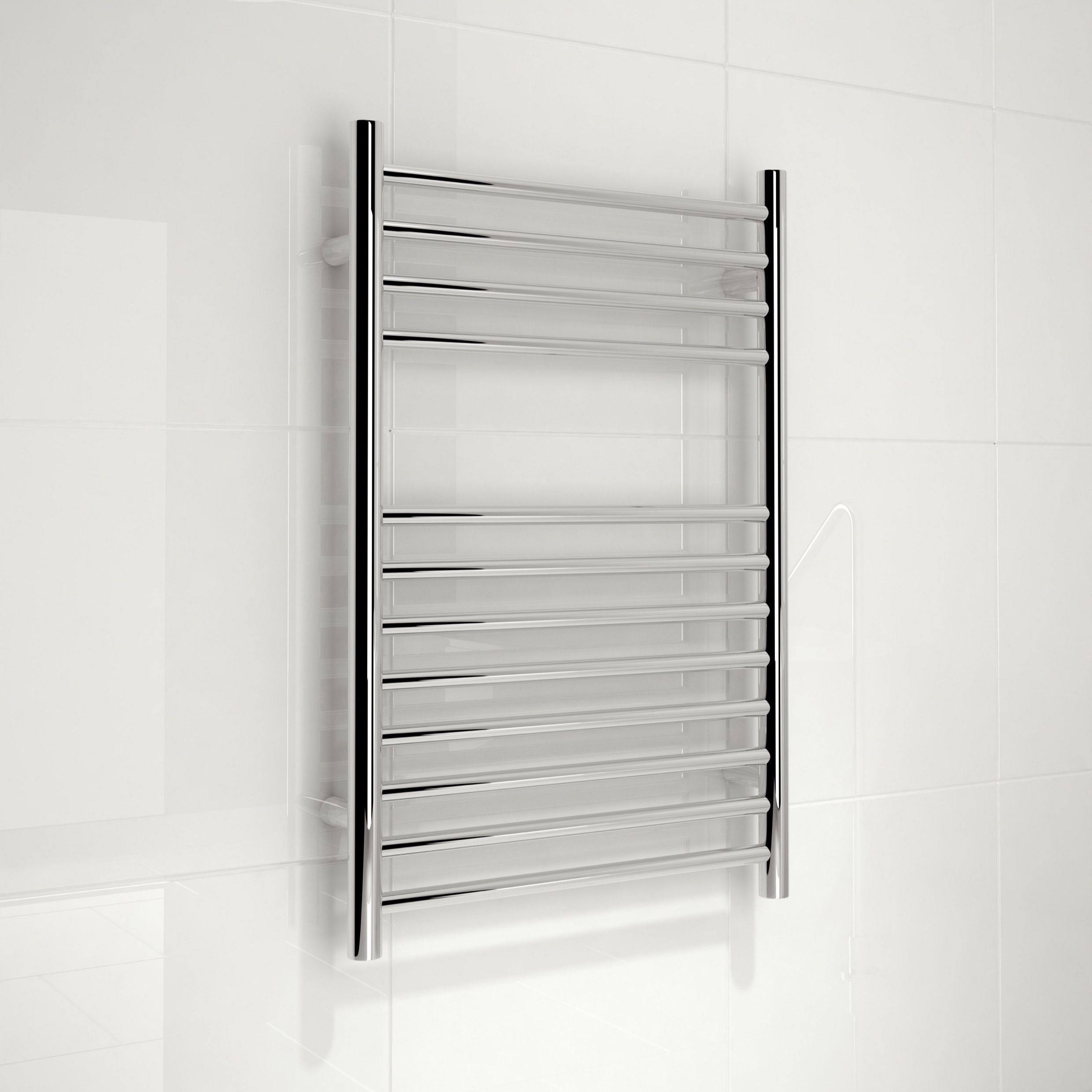 Kudox Lugana 183W Silver Towel Heater (H)750mm (W)500mm Price Comparisons | Compare The Build