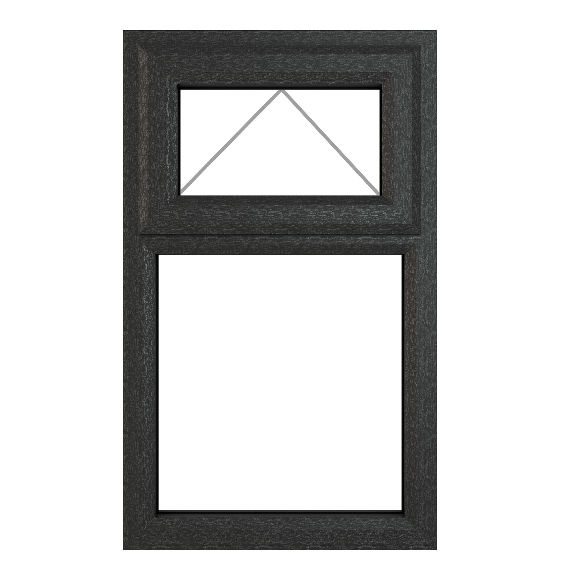 GoodHome Clear Double Glazed Grey Upvc Top Hung Window, (H)820mm (W)610mm Price Comparisons | Compare The Build