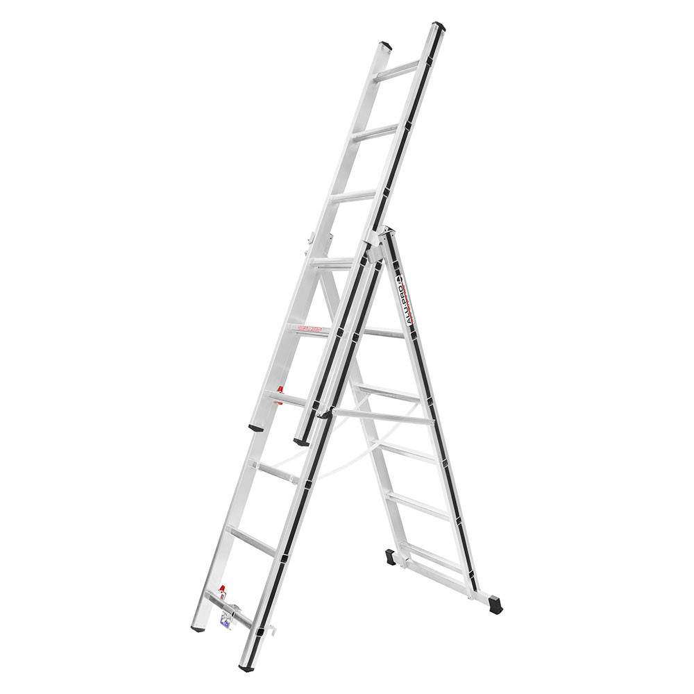 Hymer AluPro 3 Section Black Line Combination Ladder 1.75m - 3.71m 7004718 Price Comparisons | Compare The Build