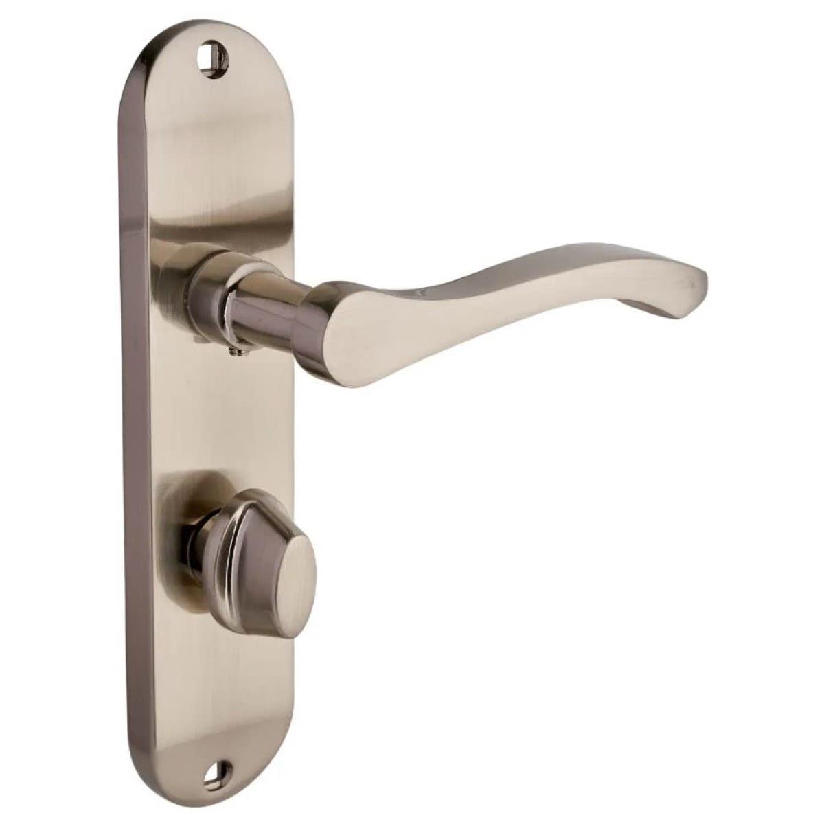 Capri Lever Bathroom Door Handle - Brushed Nickel (Pair) Price Comparisons | Compare The Build