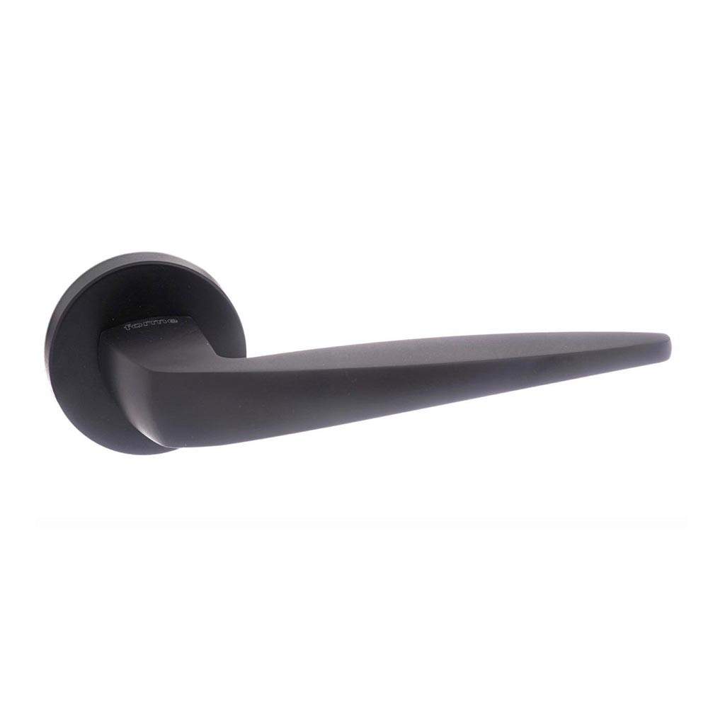 Atlantic Forme Foglia Designer Lever on Minimal Round Rose - Matt Black Atlantic UK FMR272MB Price Comparisons | Compare The Build