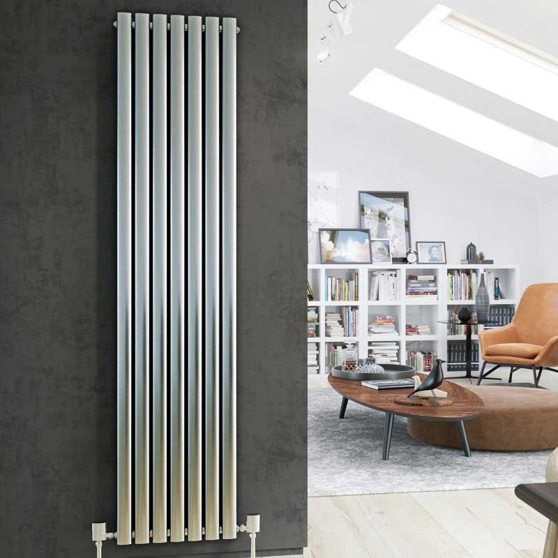 DQ Cove Vertical Stainless Steel Designer Radiator, Polished, 1800mm x 413mm - Double Panel Price Comparisons | Compare The Build