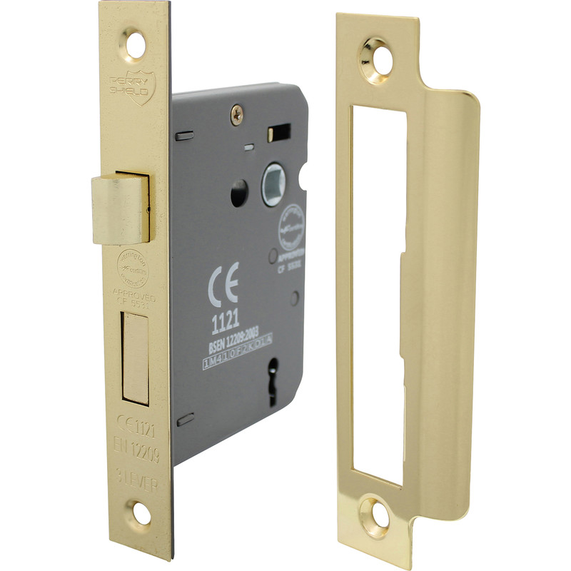 Perry 3 Lever Mortice Sashlock 75mm Electro in Brass | Compare The Build