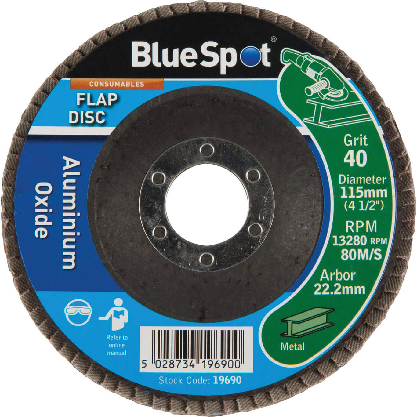 BlueSpot Flap Disc 115mm 115mm 40g | Compare The Build