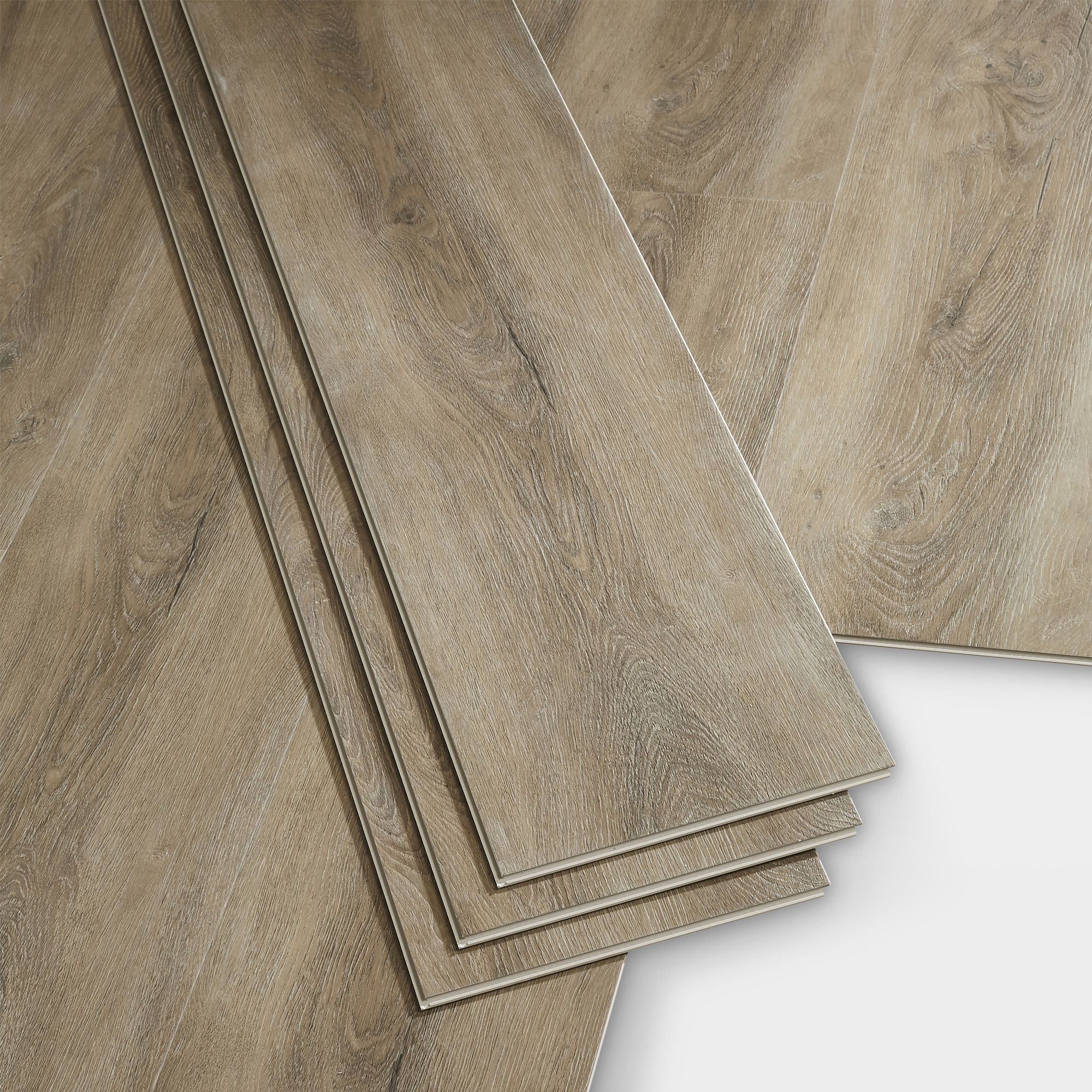 Natural grey Wood effect Luxury vinyl click flooring Price Comparisons | Compare The Build