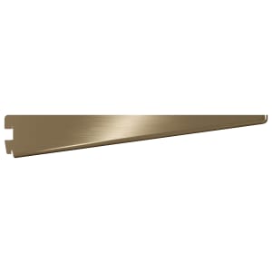 Twin Slot Antique Brass Shelf Bracket - 370mm | Compare The Build