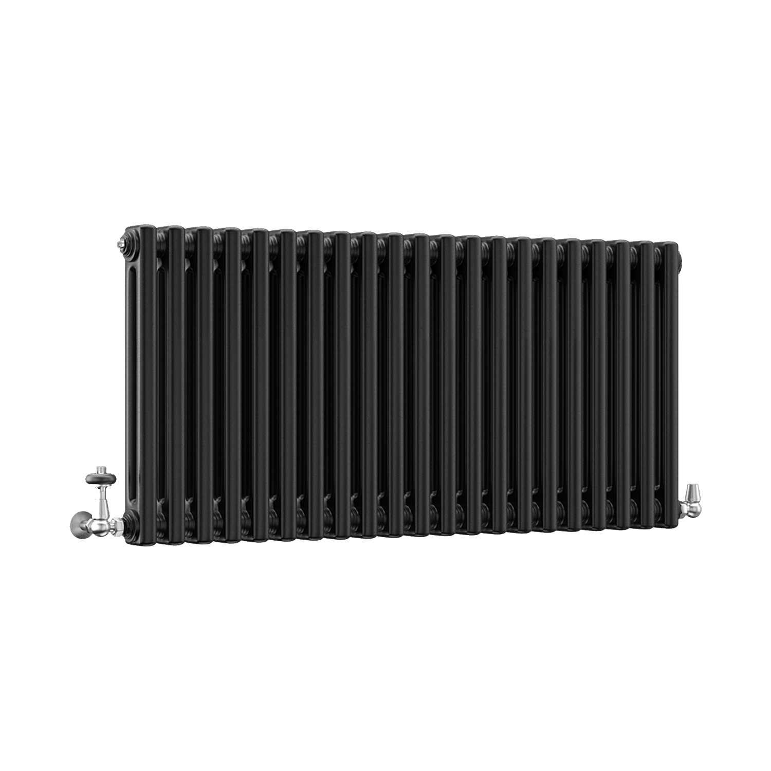 DQ Modus 2 Column Horizontal Radiator, Matt Black, 500mm x 622mm Price Comparisons | Compare The Build