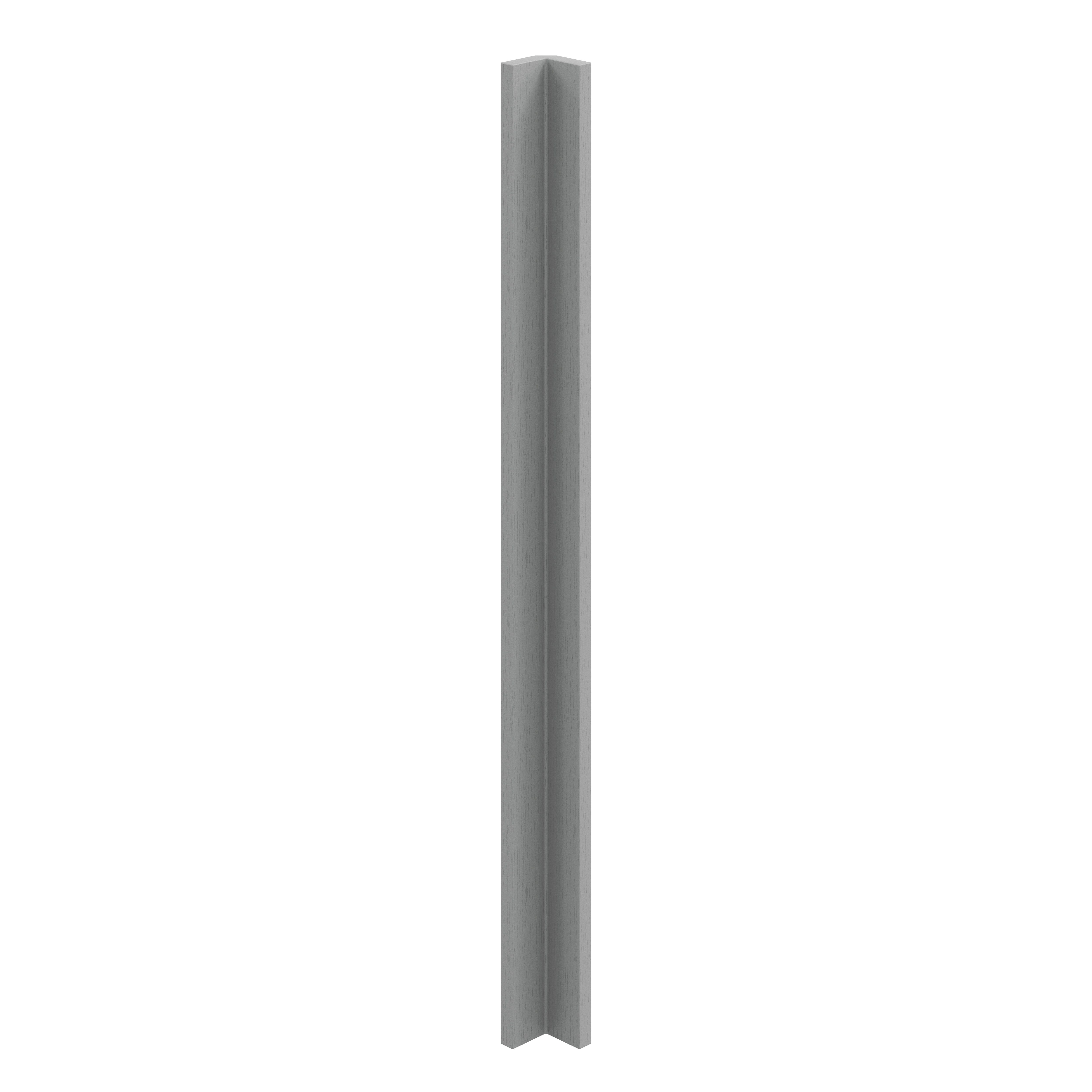 GoodHome Alpinia Matt Slate Grey Painted Wood Effect Shaker Tall Wall Corner Post, (W)59mm (H)895mm | Compare The Build