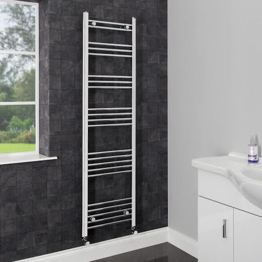 DuraTherm Heated Towel Rail Chrome 1600 x 450mm Flat | Compare The Build