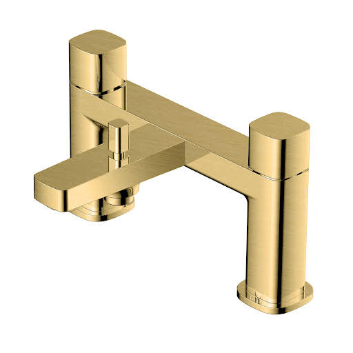 RAK Petit Square Bath Shower Mixer Tap - Brushed Gold Price Comparisons | Compare The Build