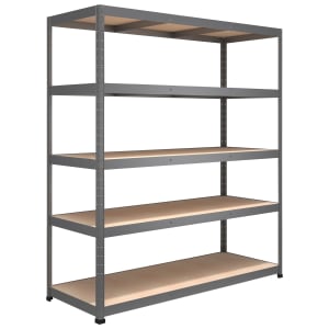 Rb Boss 5 Tier Wood Shelving Kit Galvanised - 1800 x 1600 x 600mm 250kg Udl Price Comparisons | Compare The Build