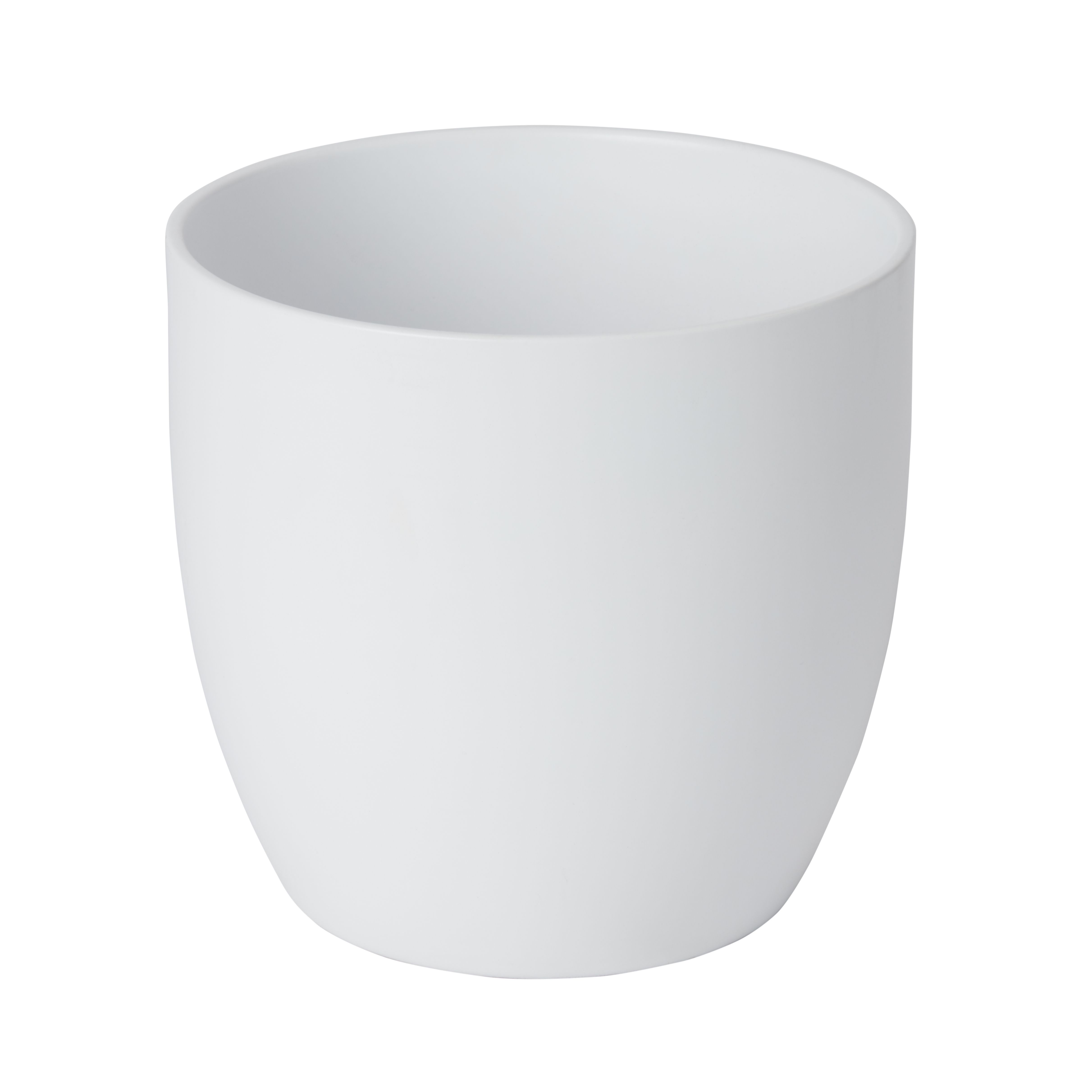 GoodHome White Ceramic Round Plant Pot (Dia)16.2Cm Price Comparisons | Compare The Build