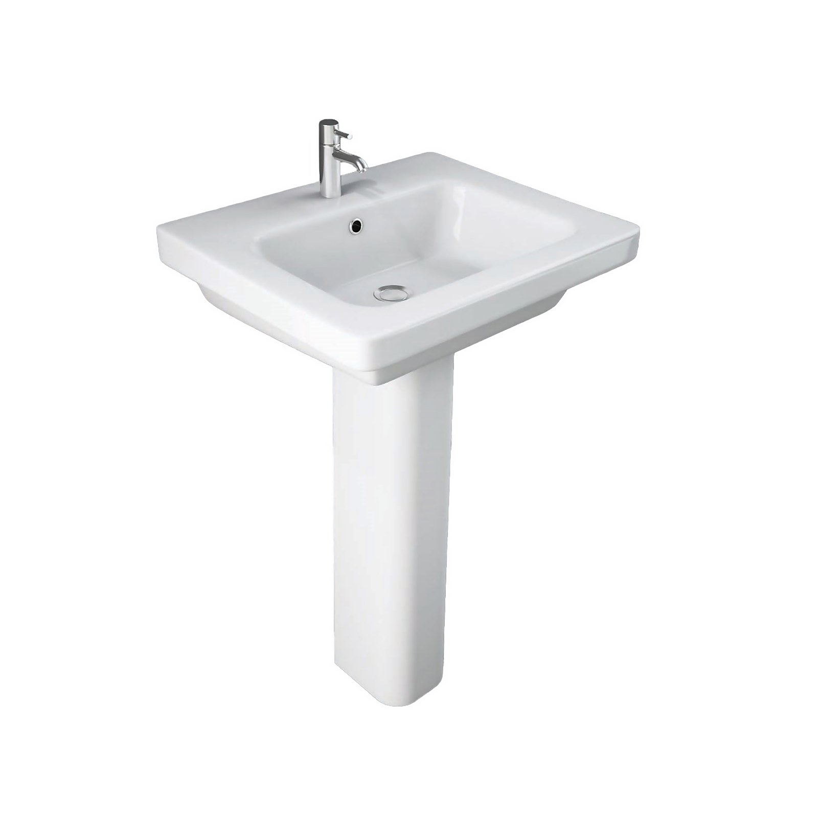 Bathstore Falcon 550mm White Basin and Full Pedestal Price Comparisons | Compare The Build