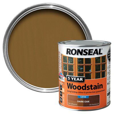 Ronseal Oak High Satin Sheen Wood Stain, 0.75 | Compare The Build