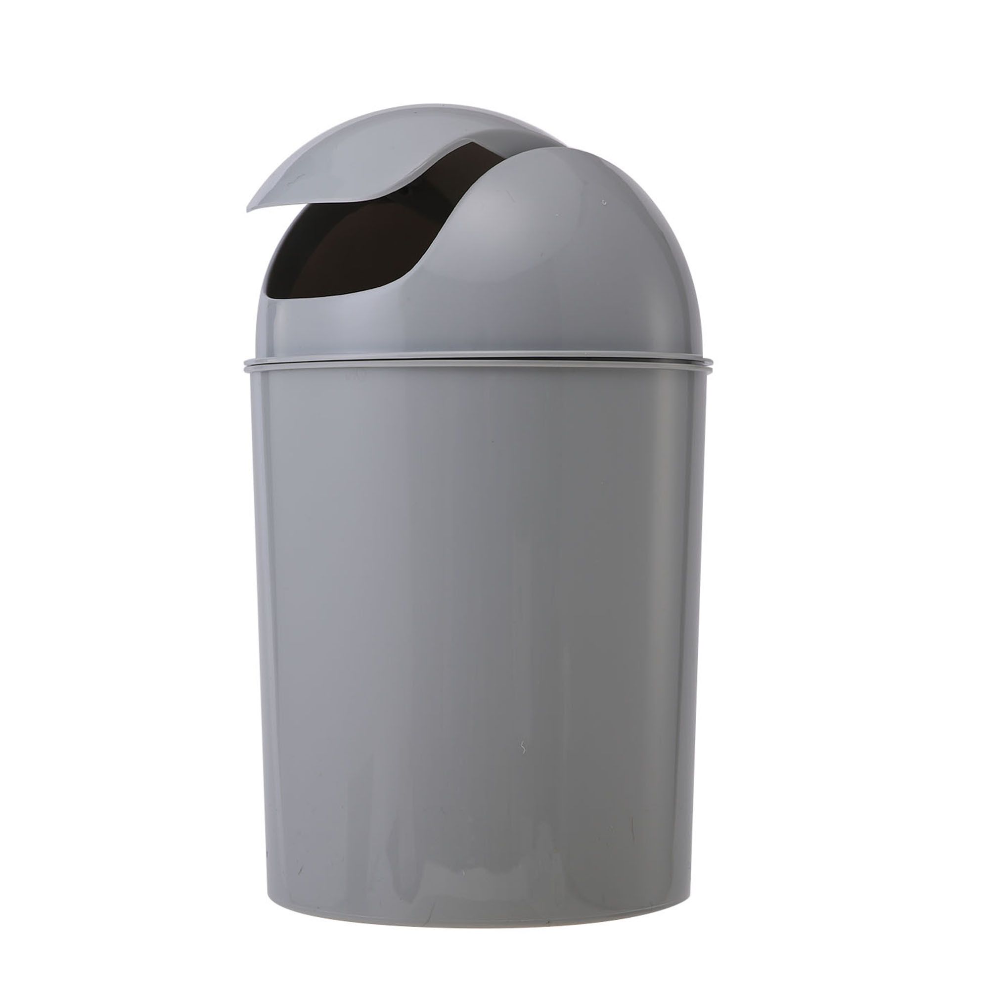 Cooke & Lewis Palmi Grey Plastic Round Bathroom Swing Top Lid Bin, 5L | Compare The Build