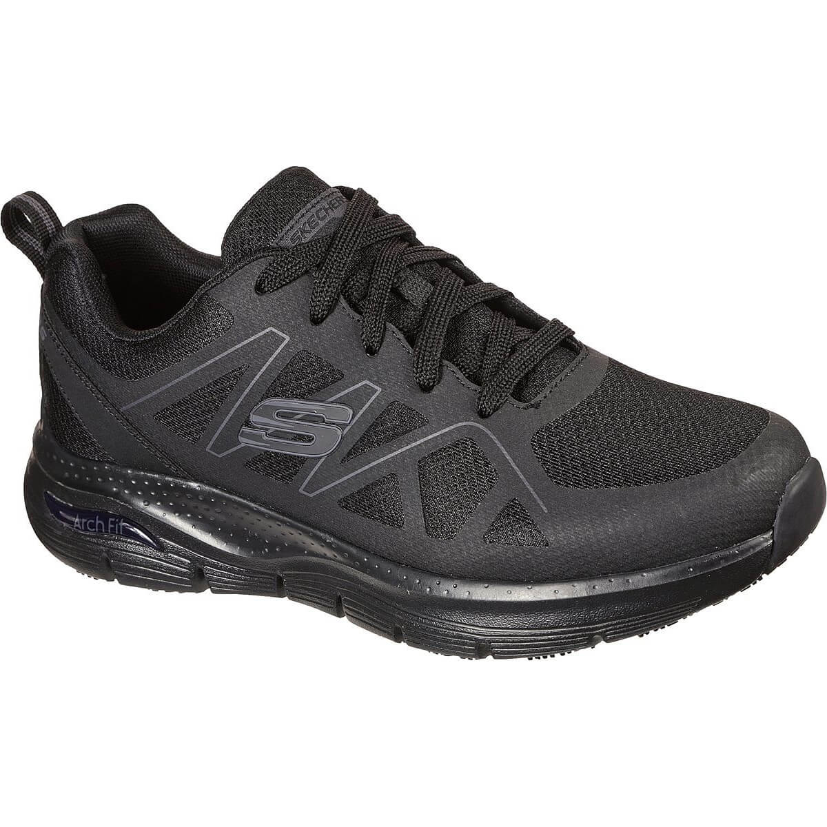 Skechers Axtell Arch Fit Mens Slip Resistant Work Shoes Black Size 11 Price Comparisons | Compare The Build