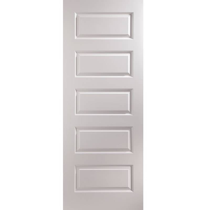 Jeld-wen Rockport White Smooth 5 Panel Primed Middleweight Internal Door 1981mm x 610mm x 35mm (78" x 24") Price Comparisons | Compare The Build