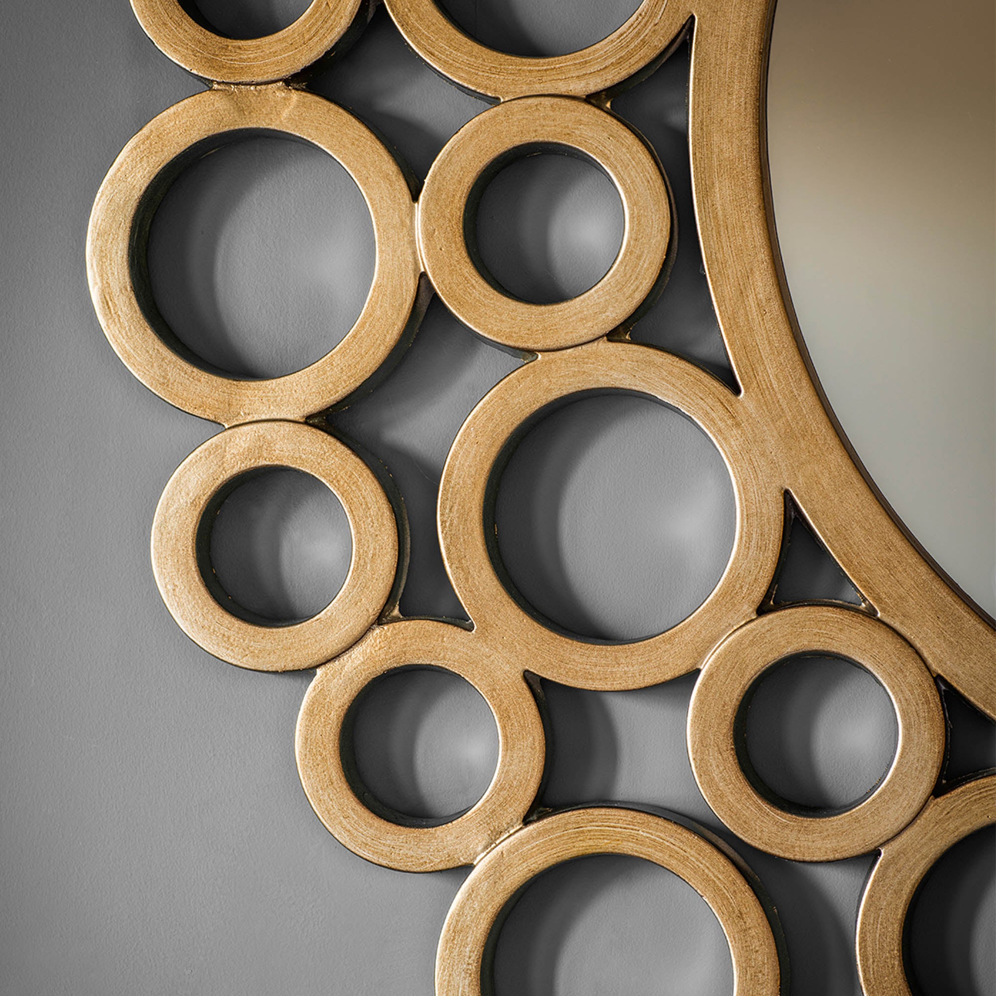 Palmer Round Wall Mirror, 118cm Gold Effect Price Comparisons | Compare The Build