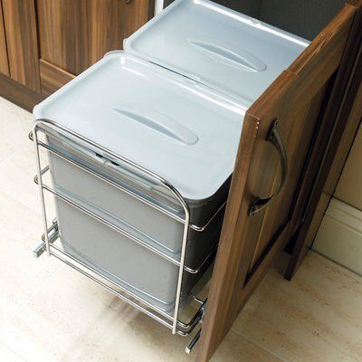 It Kitchens Silver Effect Rectangular Integrated Pull-Out Bin Price Comparisons | Compare The Build