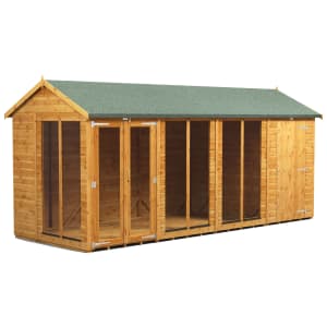 Power Sheds 16 x 6ft Apex Shiplap Dip Treated Summerhouse - Including 4ft Side Store Price Comparisons | Compare The Build