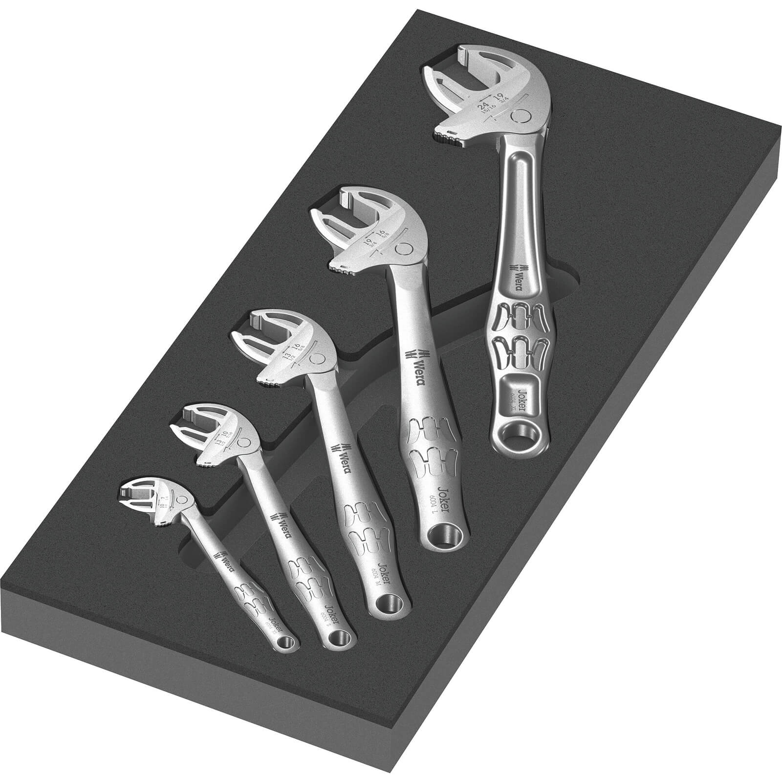 Wera Joker 6004 5 Piece Adjustable Spanner Set 1 in Foam Insert Tray Price Comparisons | Compare The Build