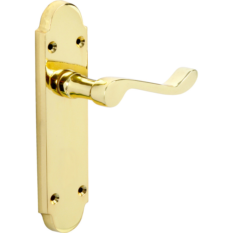 Eclipse Beaufort Door Handles Latch (Pair) in Brass Price Comparisons | Compare The Build