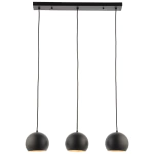 Pella 3 Light Matt Black Pendant Light Price Comparisons | Compare The Build